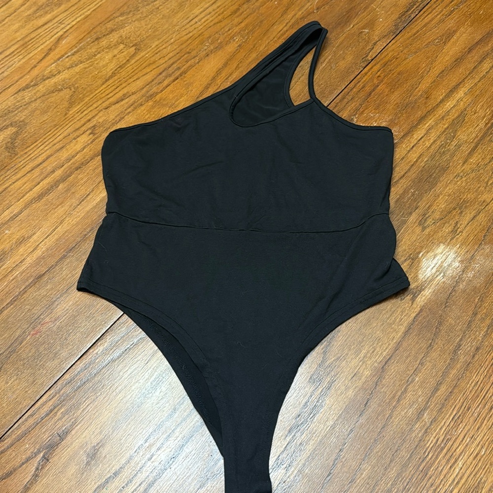 One shoulder body suit